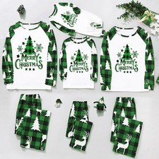 Christmas Pyjamas Family Matching Xmas PJs Set Ladies Mens Kids Baby Nightwear
