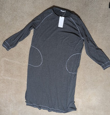 Ekouaer Women's Casual Maxi Long Nightgown Long sleeves Gray Size L - NWT