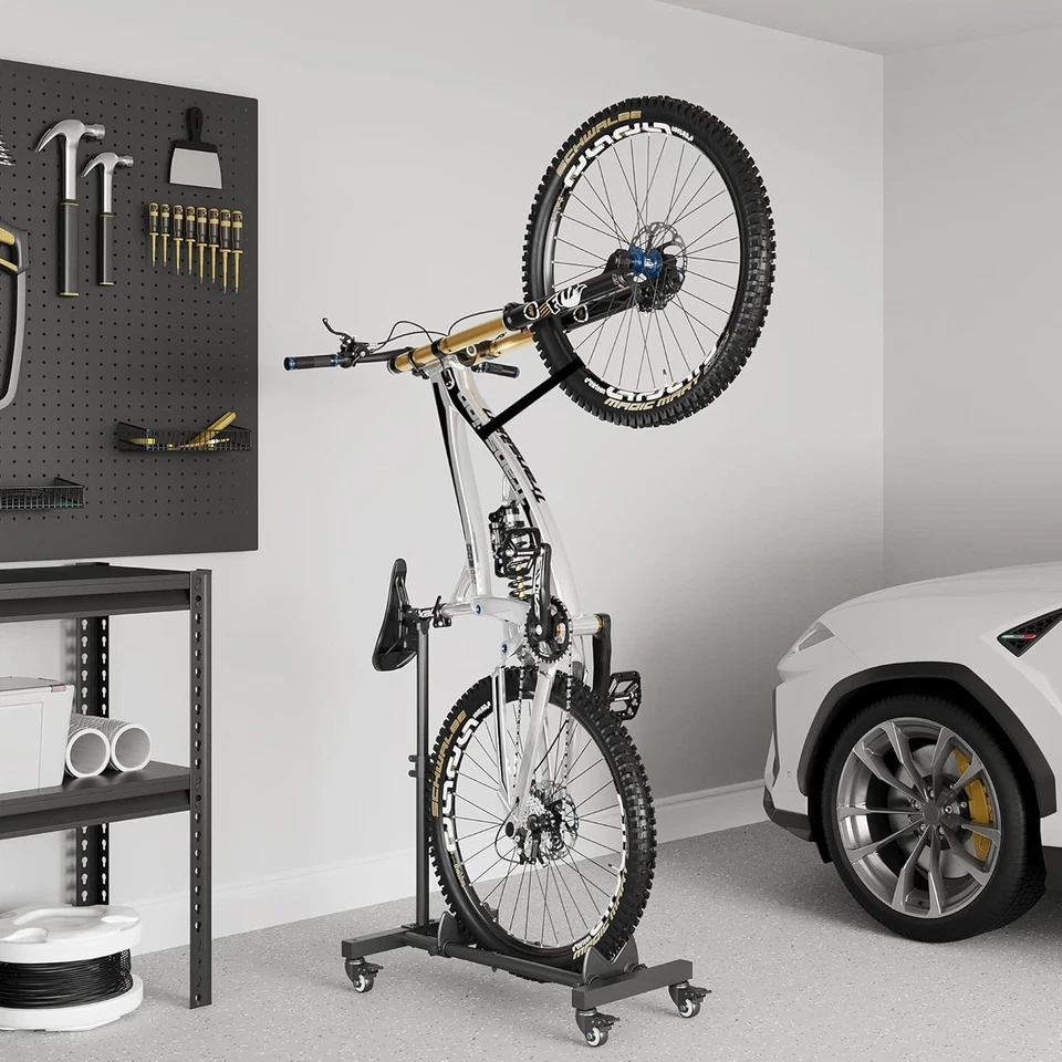 Vertical Bike Stand, Freestanding Indoor Bike Storage Rack Upright Bicycle Floor - Image 3 of 4