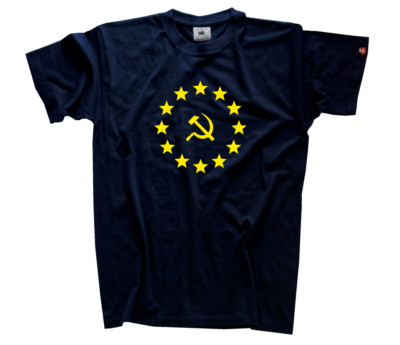 EU Kommunismus Hammer Sichel Europäische Union Diktatur Zensur Protest T-Shirt