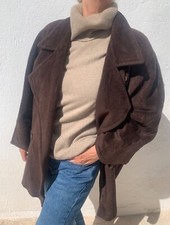 Max Mara Jacket Size 12 + Uk Brown Cashmere Wool Mix Vintage Rrp£450