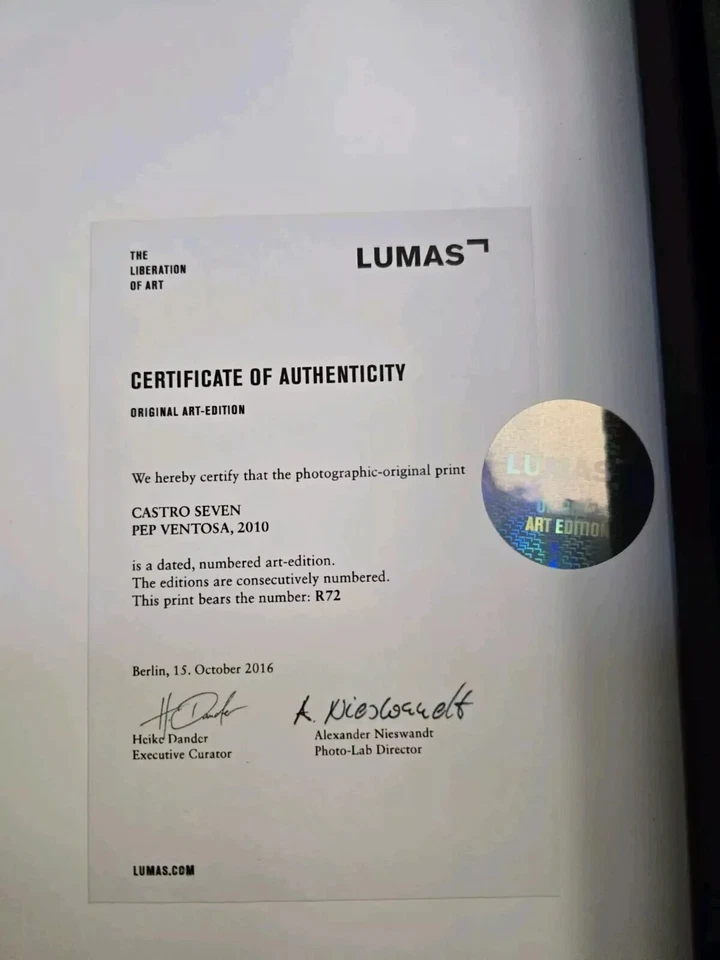 Foto Pep Ventosa Lumas "Castro Seven" 2010 edición limitada 72/100 arte certificado 11x8 Foto 2 de 2