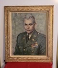 Vintage Korean War US Army Warrant Officer Portrait Oil On Masonite Framed 27x31 — photo 1