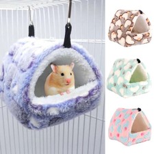 Pet Hamster House Warm Mat Guinea Pig Nest Small Animal Sleeping Bed Cartoon US