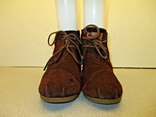 TOMS (380813) Scarpa/Stivaletti donna marroni stringati con zeppa e tacco misura 7,5 - Foto 2 di 9