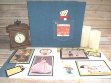 Blue Jean Teddy Bear Scrapbook Album 12 x 12 Ready for 4x6 photos, premade