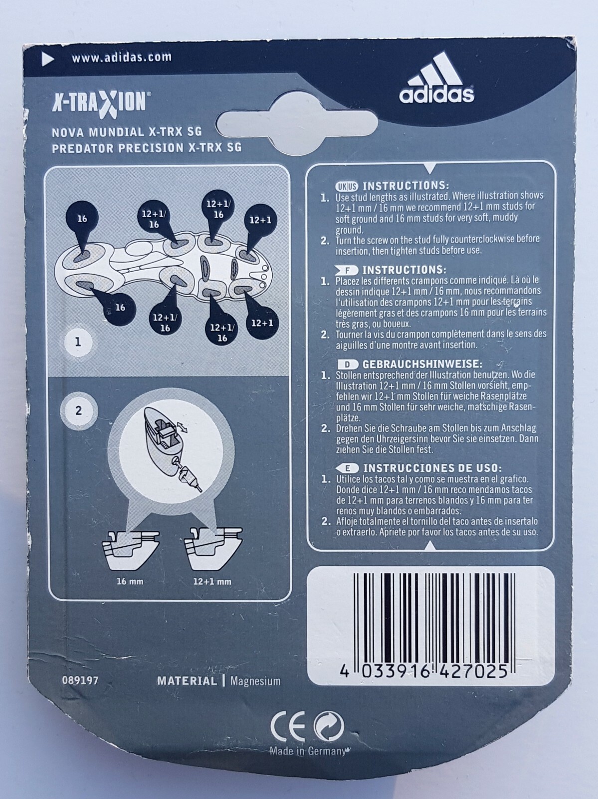 adidas predator replacement studs