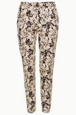 Topshop Floral Skinny Cigarette Trousers Ladies UK 6 rrp £42 Box90 DD 01