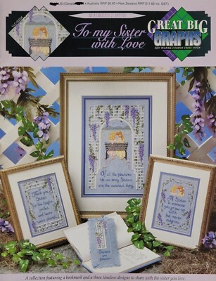 To My Sister With Love Family Frame Cross Stitch Patterns By Great Big Graphs