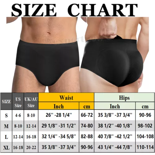 Mens Padded Underwear Briefs Butt Lifter Hips Enhancer Shaper Pants Body Shaper - Picture 15 of 30