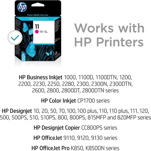 HP 11 ORIGINAL KOPF SCHWARZ MAGENTA CYAN GELB C4810A C4812A C4811A C4813A - Bild 10 von 16