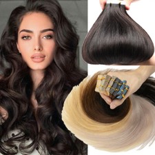 Tape Russian Hair Tape In Skin Weft Remy Human Hair Extensions Thick Full Head L