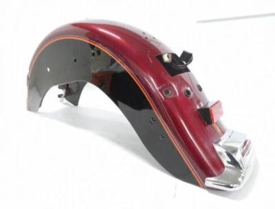Garde-boue arrière Harley Davidson FLSTC TC88 2002 Softail NOIR ROUGE RICHE #... - Photo 1/4