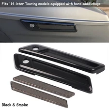 Black Saddle Bag Hinge Latch Covers For Harley Touring Road Street Glide 14-23
