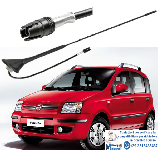 Fiat Panda 169 Ab 2003 Antenne Komplett Mit Stecker Sockel Schaft Befestigung-image