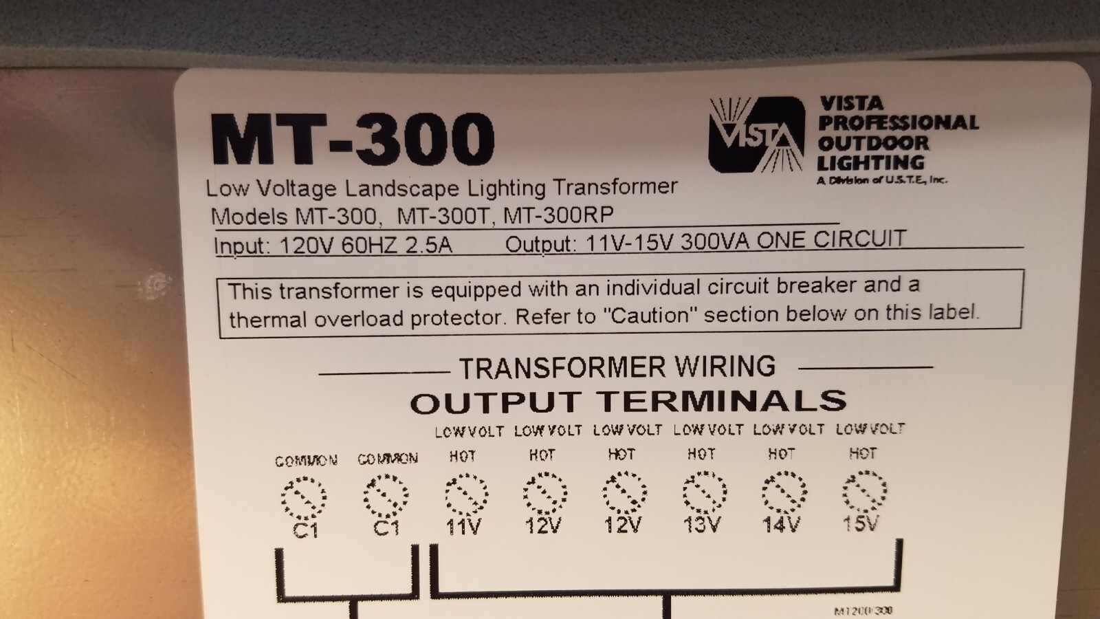 STAINLESS STEEL Vista MT300 T 300 WATT 12 volt Landscape Lighting