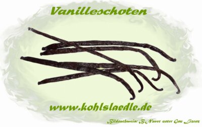 Vanilleschote, ganz - 2 Stück.
