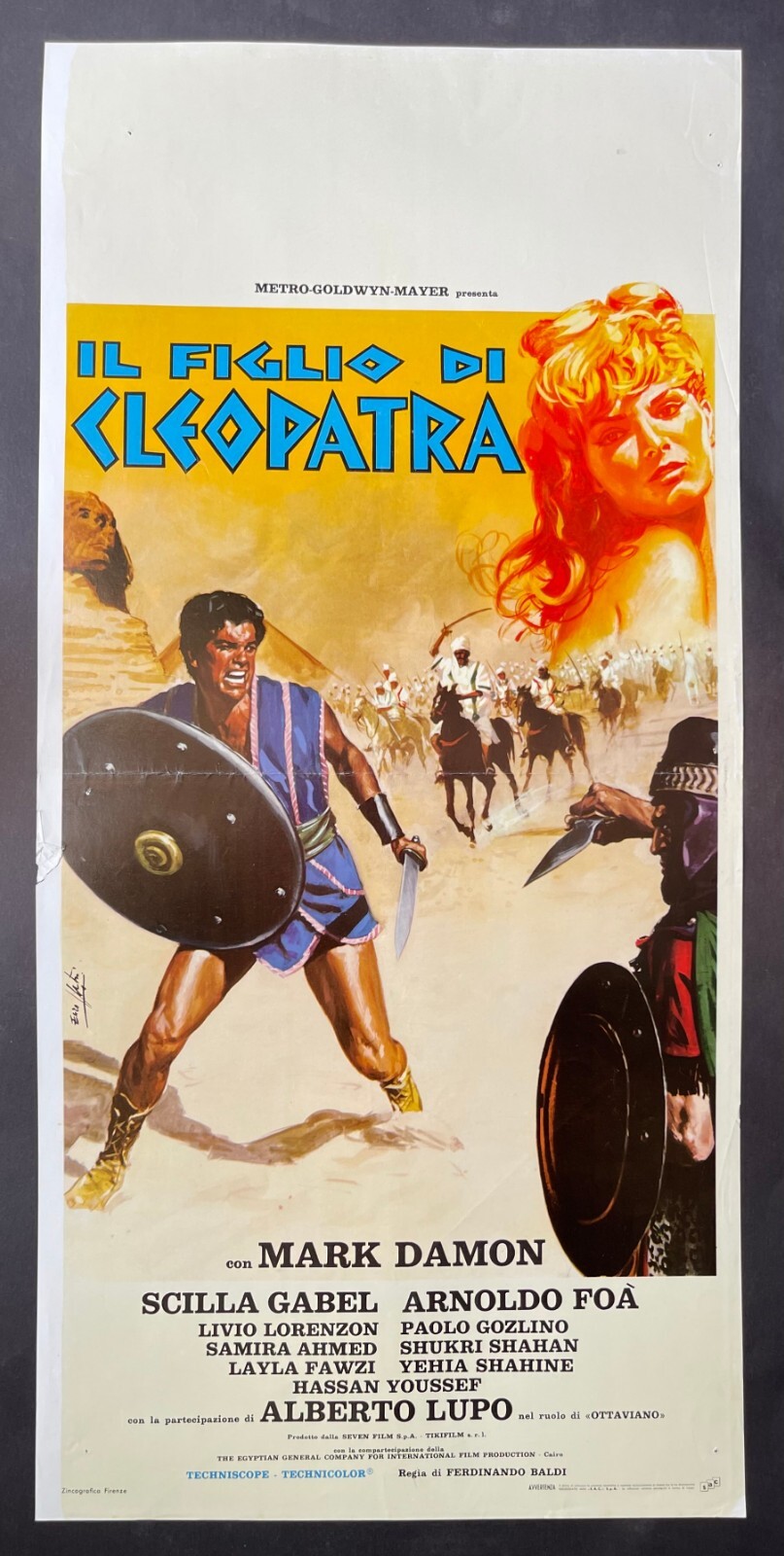 Locandina originale film Il figlio di Cleopatra (1964) - Regia di Ferdinando Baldi