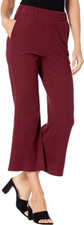  98 Michael Kors Ribbed Kick-Flare Pants Polyester Dark Ruby M 