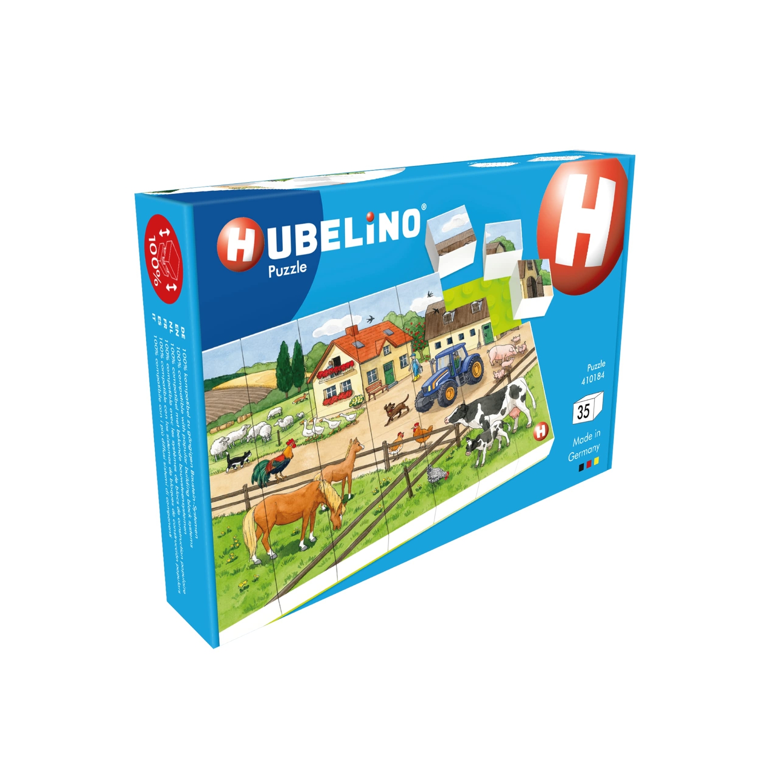 Hubelino- Puzzle-Vita in Fattoria, Multicolore, 410184