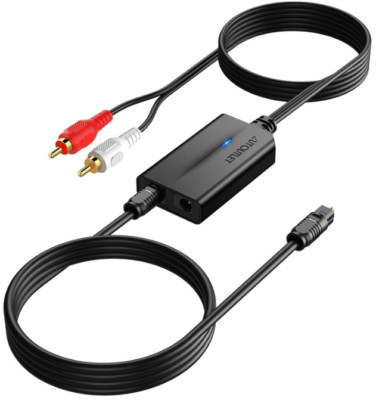 192kHz DAC Digital to Analog Audio Converter 7ft/2.1m Digital Audio Optical, New