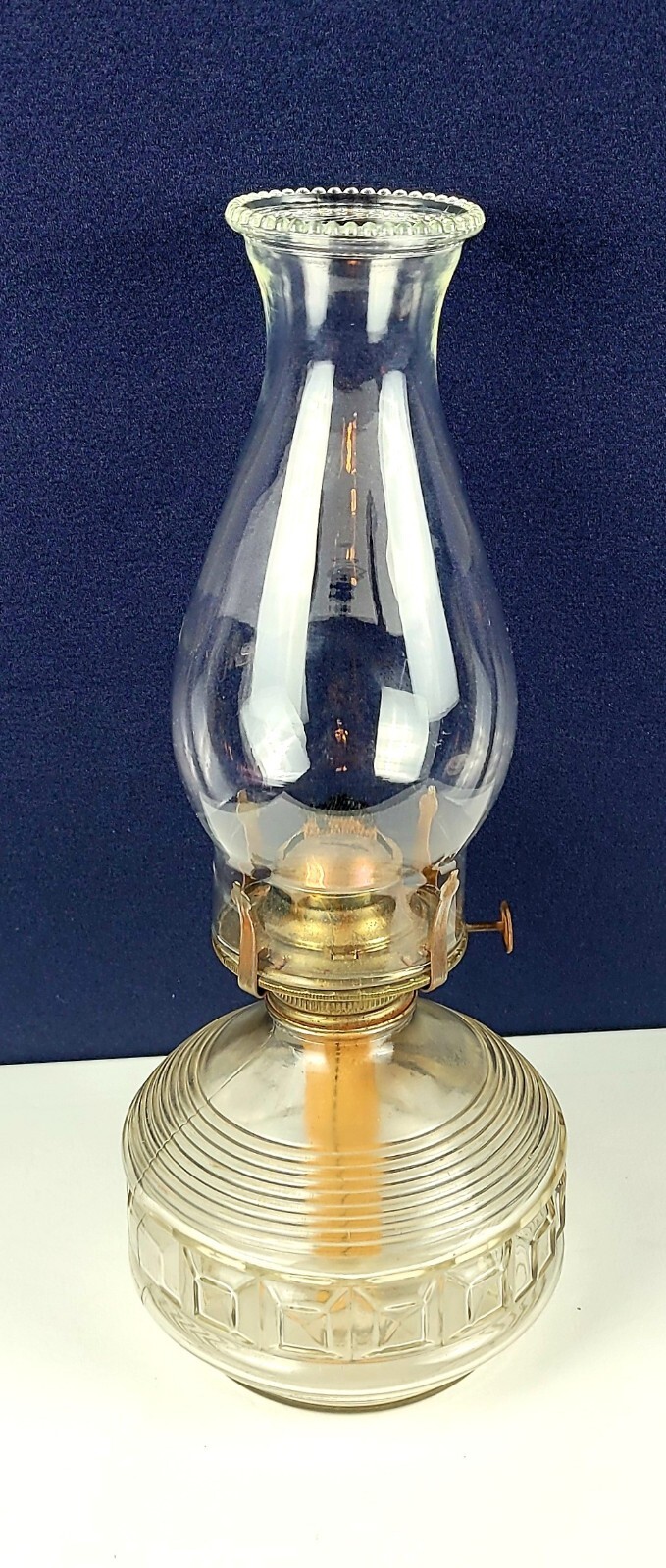 Vintage Kaadan Ltd. Hurricane Kerosene Oil Lamp, 14" Clear Glass Lamp