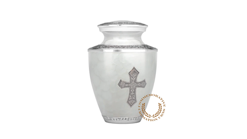 Glory White Cross Cremation Urn, Cremation Urns Adult, Urns for Human Ashes - Video 1 of 1