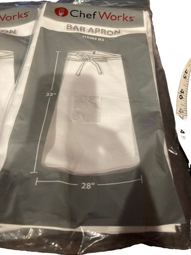Chef Works Unisex Bar Apron (B3) Lot Of 2 New In package - Picture 2 of 6