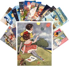 Postcard Pack (24 pcs) Vintage Girls & Friend...
