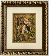 Paul Klee acquerello/arte tecnica mista anni 1890-1940. Firmato a mano nello stile di