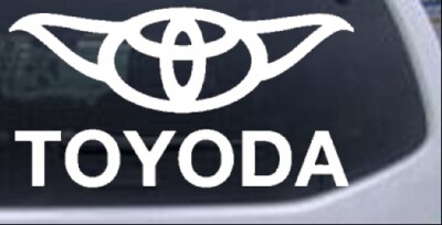 ToYODA Toyota Yoda Funny  Car or Truck Window Laptop Decal Sticker