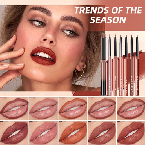 2Pcs Long Lasting Matte Lipgloss Lip Liner Pen Set Velvet Nude Liquid Lipstick - Picture 2 of 31