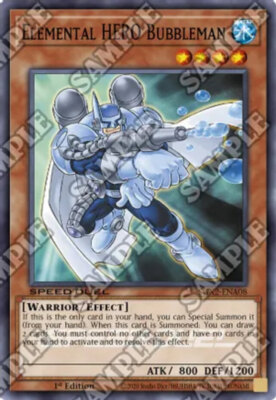Yugioh! Elemental HERO Bubbleman - SGX2-ENA08 - Secret Rare - 1st