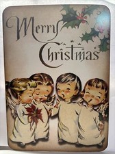 Christmas Decor Holiday VINTAGE STYLE Die Cut Cardboard 5 X 7