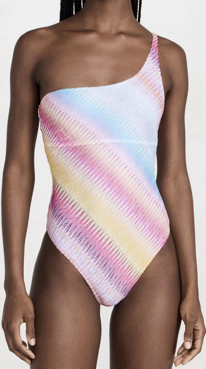 NWT Authentic Missoni One-Shoulder Swimsuit Size 40 IT $580 Sold