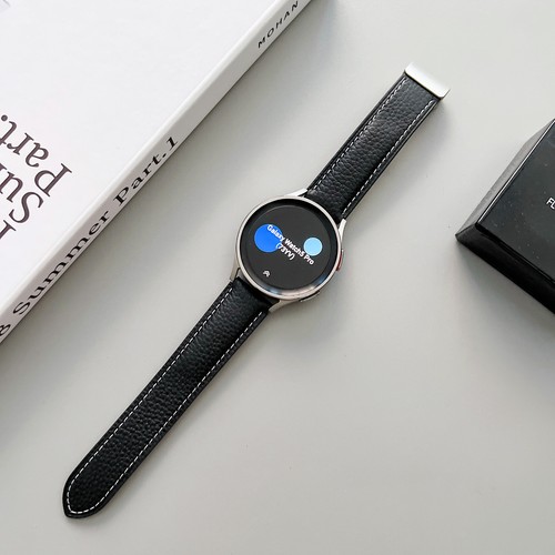 Genuine Leather Strap Band for Samsung Galaxy Watch 4 / 5 40mm 44mm / 5 Pro 45mm - Zdjęcie 10 z 14