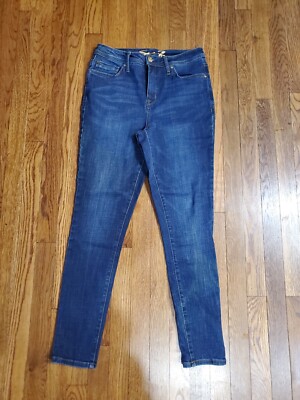NWOT Seven 7 Ladies Sunrise Mid Rise Skinny Jean Size 8 Dark Wash Stretch 