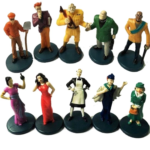 10pcs 2002 Clue GAME Suspects Pawns Tokens Movers Characters Figures Parts