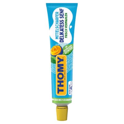Thomy Delikatess Senf mittelscharf pikant gewürzt Tube 100ml
