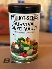 Patriot Seeds Survival Seed Vault Kit Non-GMO Heirloom No Hybrids 195.375G