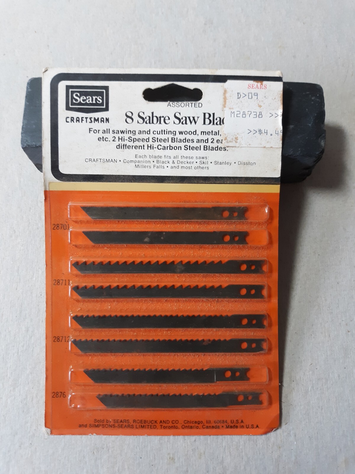 Vintage Craftsman Sabre Saw Blades Lot of 29 Steel Blades Made in USA