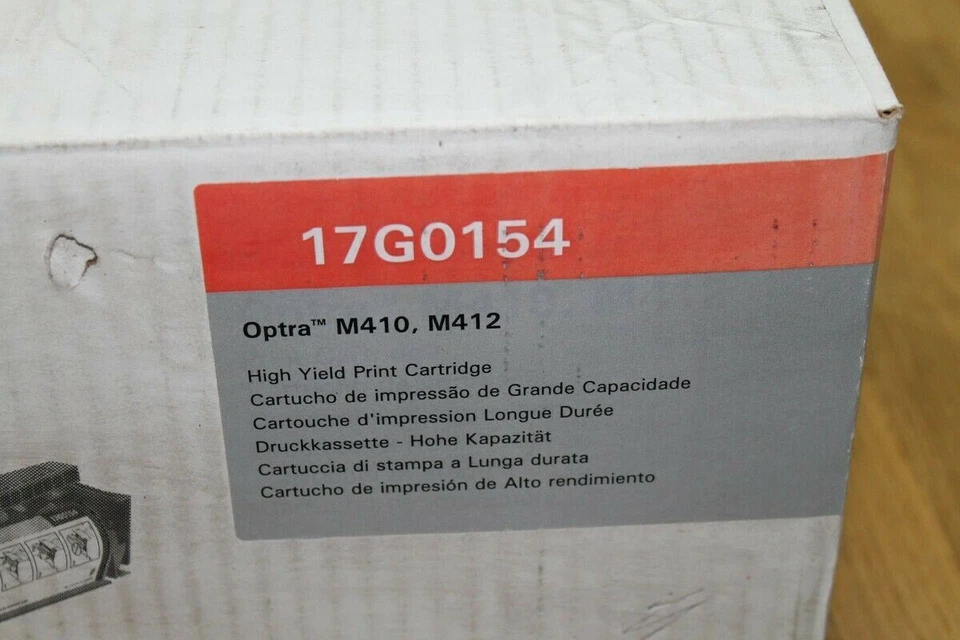 LEXMARK toner cartridges 17G0154 for Optra M410/M412. Box Opened Seal Intact 181 - Image 2 of 4