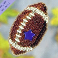 Football Bead Cross Stitch Kit Mill Hill 2011 Autumn Harvest