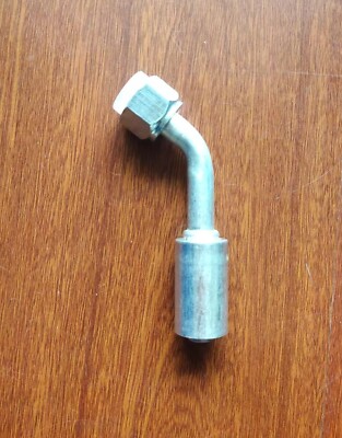 AC BEADLOCK A/C FITTING CRIMP ON FEMALE O RING 45 Degree #8 REDUCED BARRIER Hose