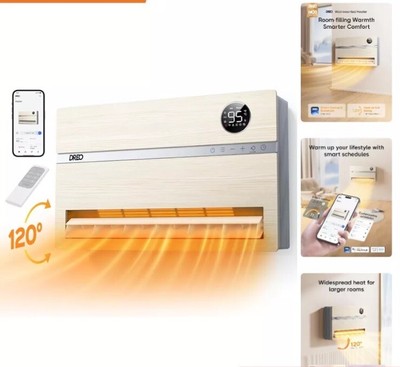 Fast Heating Electric Heater for 215 sq ft with Remote Control & Digital Display