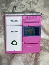2018 Barbie Dream House Kitchen Sink Oven Stove Light Sound pink