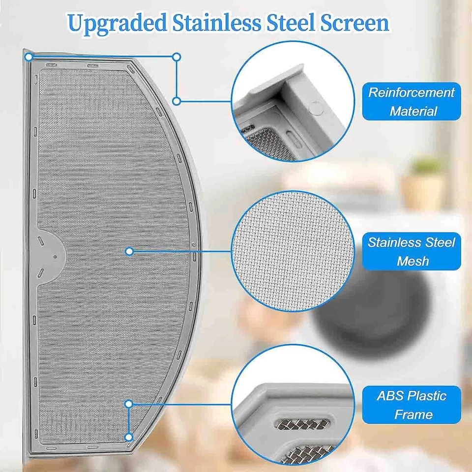Pantalla de pelusa secadora para GE GTD42EASJ1WW, GTD42EASJ2WW, GTD42GASJ1WW, GTD42GASJ2WW Foto 4 de 4