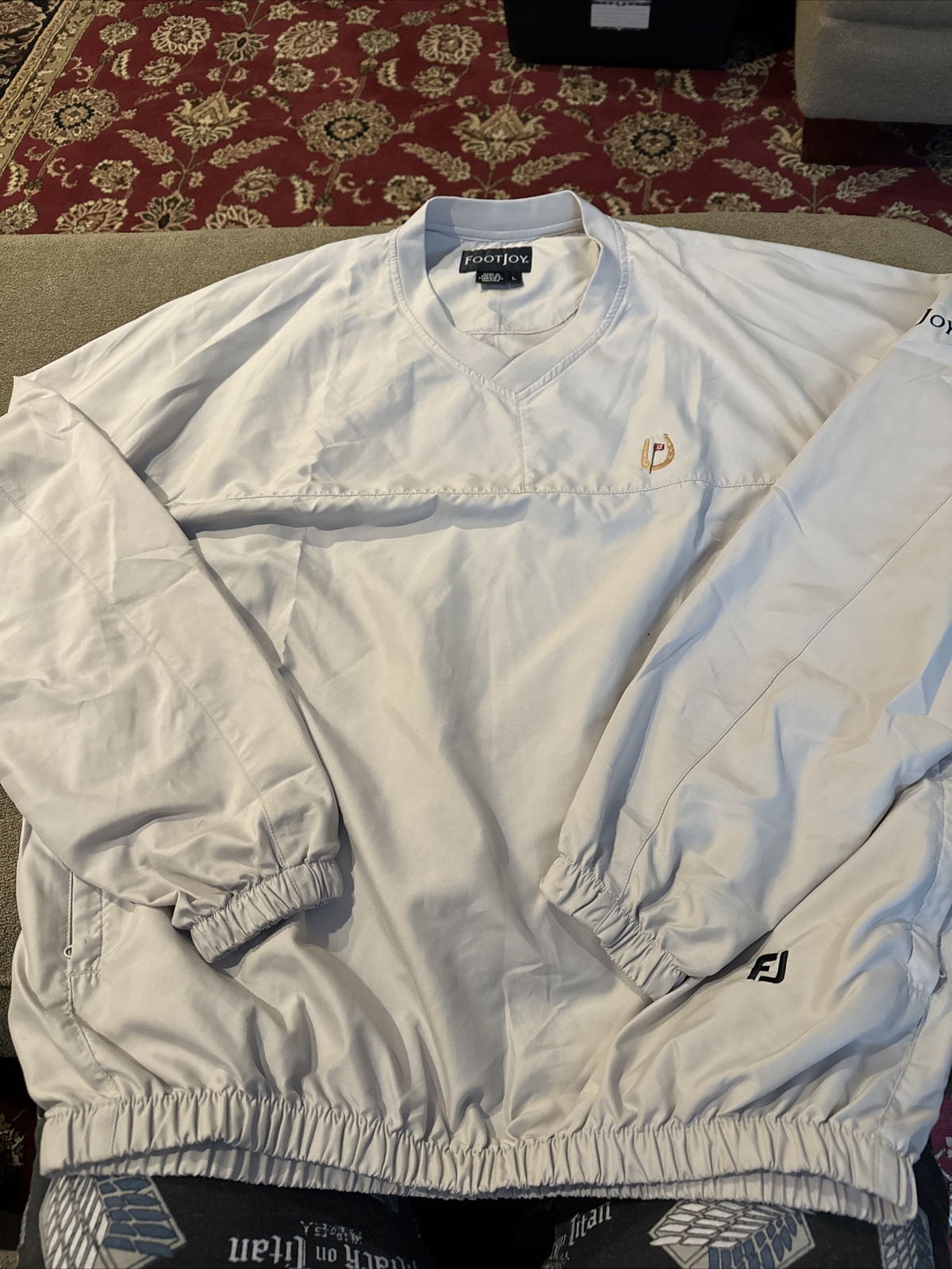 Footjoy FJ Size Large Long Sleeve Golf Windshirt Jacket VNeck (CC) eBay