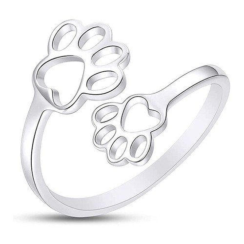 Open Adjustable Dog Cat Claw Paw Print 