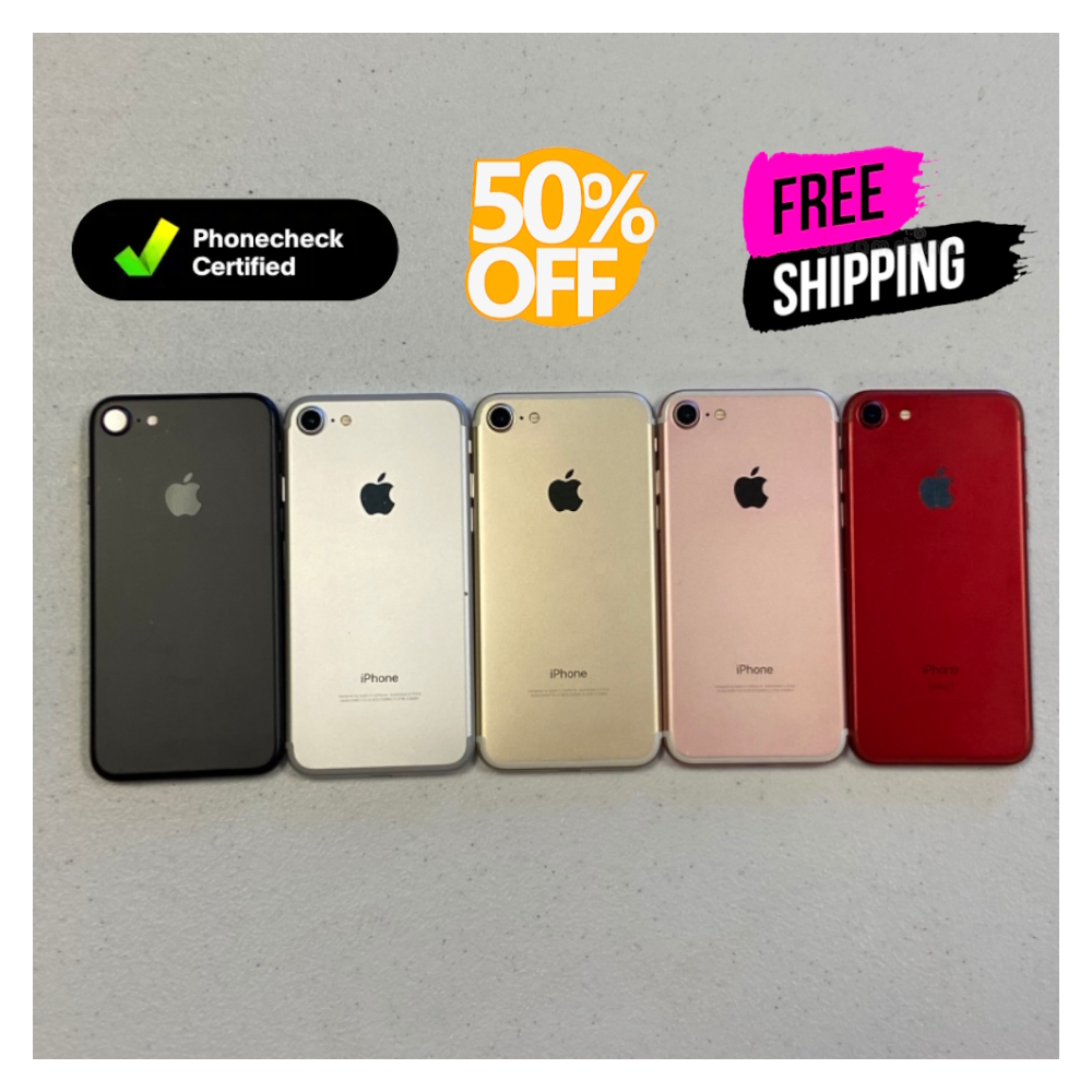 Unlocked iPhone 7 - 32GB/128GB - Rose Gold, Black, Red - Very Good